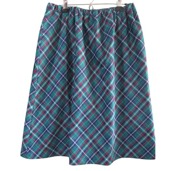 Vintage Bobbi June of Kansas City Plaid Pull On Polyester Skirt GUC ILGWU Tag - Picture 2 of 10